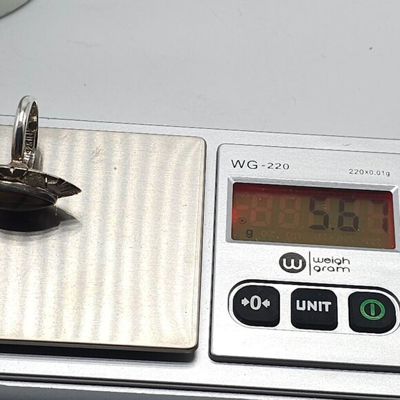 Vintage Taxco Sterling Silver Ring With Oval Tigers Eye Stone Size 8 - Picture 8 of 8